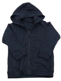 Tmavomodrá prepínaci mikina s kapucňou Matalan