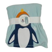 Nové - mentolovo-olivovošedé fleecové pyžamo s tučňáčkem St. Bernard