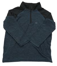 Tmavošedo-čierna melírovaná therno mikina F&F