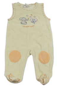 Světležluto-oranžové sametové dupačky se sloníkem a myškou C&A