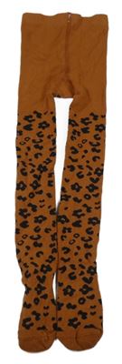 Medovo-čierne vzorované pančuchy H&M