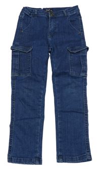 Tmavomodré cargo teplákové rifle BREAKOUT