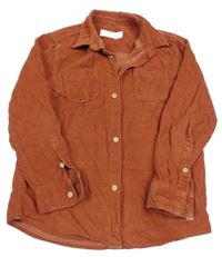 Tehlová menšestrová košeľa ZARA