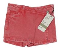 Nové - jahodové riflové kraťasy se sukní PRIMARK