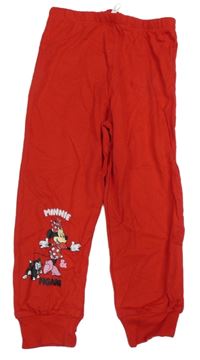 Červené pyžamové kalhoty s Minnie PRIMARK