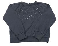 Černošedá mikina s kamínky George