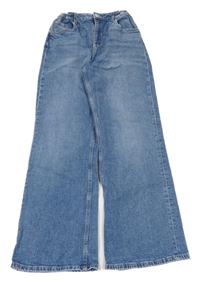 Modré baggy waist rifle H&M