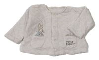 Světlebéžová melírovaná prošívaná propínací teplá mikina s králíčky - Peter Rabbit George