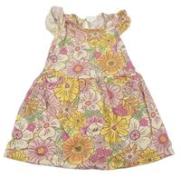 Farebné kvetované bavlnené šaty H&M