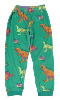 Zelené plyšové pyžamové kalhoty s dinosaury M&S