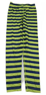 Limetkovo-tmavomodro-antracitové pruhované spodní funkční kalhoty Crane