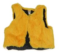 Horčicová kožušinová podšitá vesta Orchestra