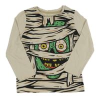 Béžové triko s mumií Tu