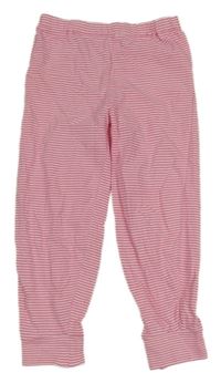 Ružovo-biele pruhované pyžamové nohavice TCM