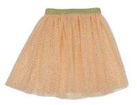 Marhuľová bodkovaná á tylová sukňa