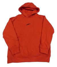 Červená mikina s nápisem a kapucí Next