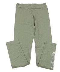 Zelenošedé legíny s nápisom Page One Young