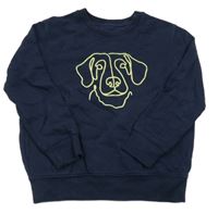 Tmavomodrá mikina so psem