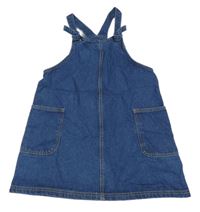 Tmavomodré riflové laclové šaty s kapsami Mayoral