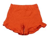 Červené bavlněné kraťasy s kanýry Primark