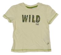 Béžové tričko s army nápisem Liegelind