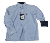 Nové - Modrá melírovaná košile