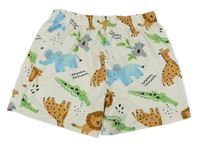 Svetlobéžové kraťasy so zvířaty