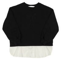 Čierna mikina s mašlou a halenkou H&M