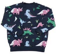 Tmavomodrá mikina s dinosaurami George