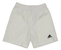 Bílé sportovní funkční kraťasy s logem Adidas
