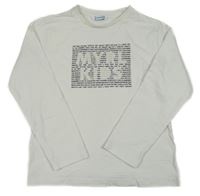 Bílé triko s nápisy Mayoral