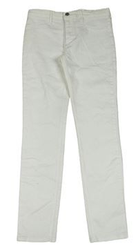 Biele skinny fit rifle H&M