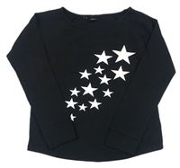Čierne tričko s hviezdami bpc