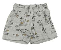 Šedé teplákové kraťasy se Snoopym Primark