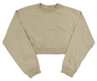 Svetlobéžová crop mikina H&M