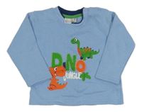 Svetlomodrá mikina s dinosaurami Ergee