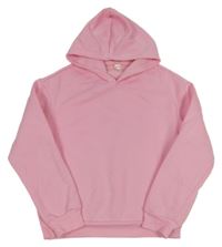 Růžová mikina s třešněmi a kapucí shein