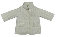 Smotanová šušťáková zateplená bunda s logom Benetton