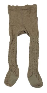 Hnědé vzorované punčocháče H&M