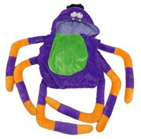 Kostým - fialovo-oranžový plyšový kostým pavouka s kapucí dunnes 