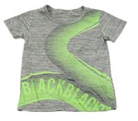 Sivo-zelené melírované športové tričko