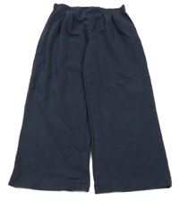 Tmavomodré vzorované široké nohavice Pep&Co