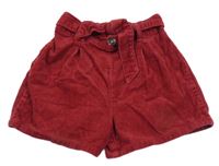 Vínové menšestrové kraťasy s opaskom Nutmeg