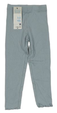 Nové - svetlomodré rebrované legíny Primark