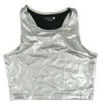 Strieborný crop top