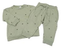 2 set - zelená puntíkatá mikina + tepláky H&M