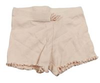 Pudrové žebrované elastické legíny Primark