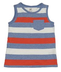 Modro-bielo-červené pruhované tielko H&M