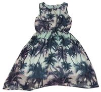 Svetlomodré šaty s palmami H&M