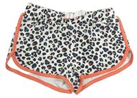 Bielo-čierno-farebné kraťasy s leopardím vzorom M&S